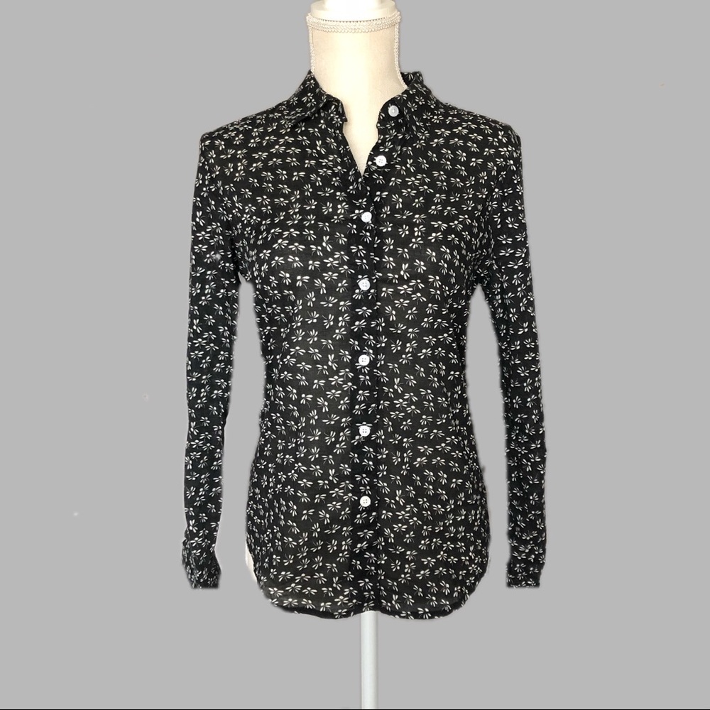 Coldwater Creek Black and White Print blouse